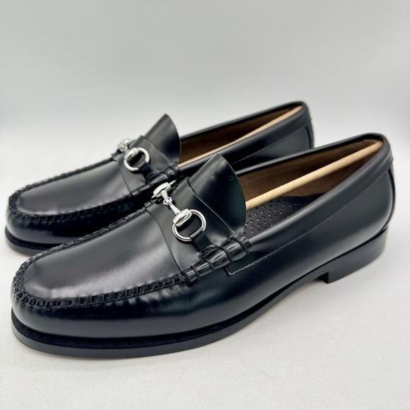 G.H. Bass Lincoln Weejuns Loafers Men\'s Size 10 EE Wide Black Leather Silver main image 16